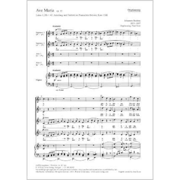 Ave Maria op. 12 : F-Dur