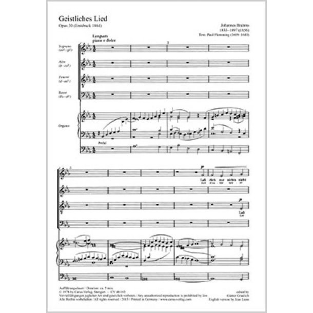 Geistliches Lied op. 30 : Es-Dur