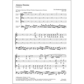 Adspice Domine : Vespergesang