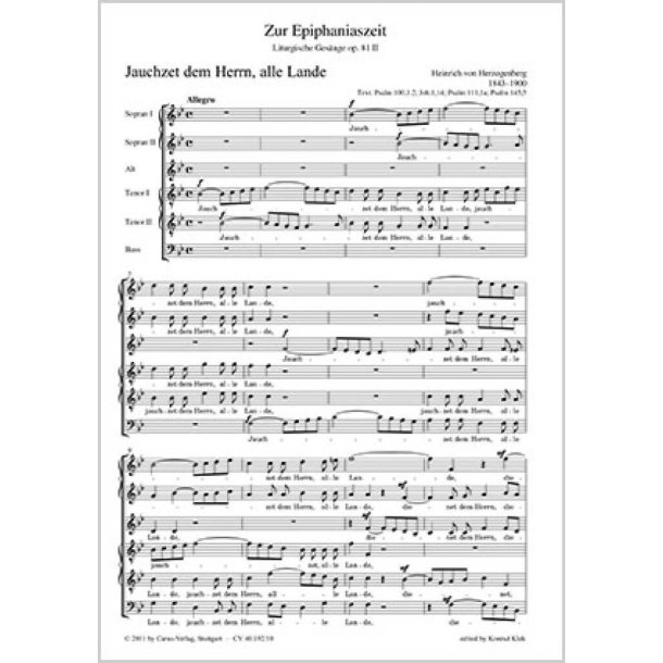 Liturgische Ges&auml;nge [Epiphaniaszeit] I