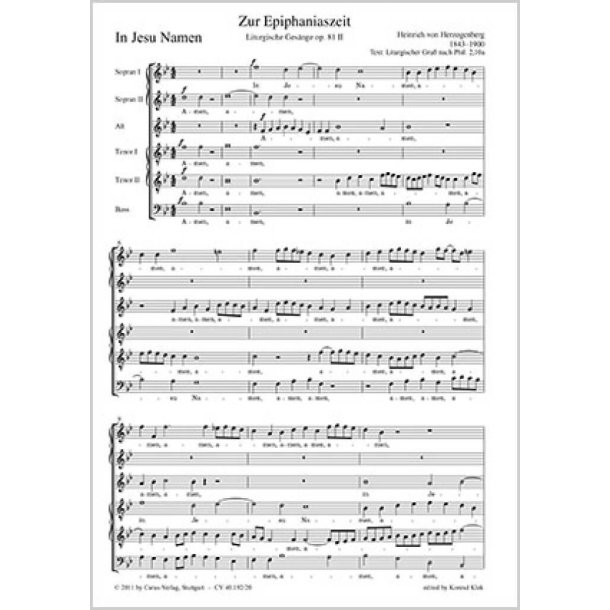 Liturgische Ges&auml;nge [Epiphaniaszeit] II