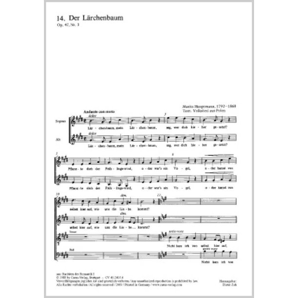 Der L&auml;rchenbaum : E-Dur