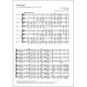 Talismane : aus: Vier doppelchörige Gesänge