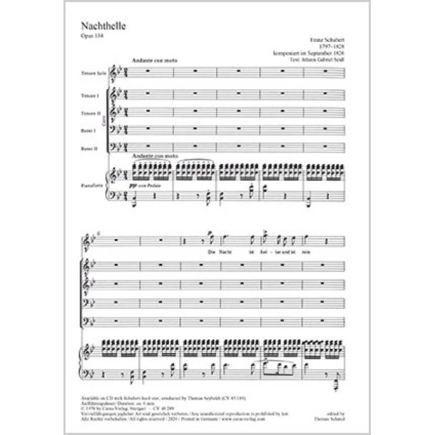 Nachthelle D 892 : B-Dur