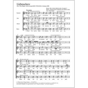 Liebesscherz : aus: Sechs ausgewählte Volkslieder