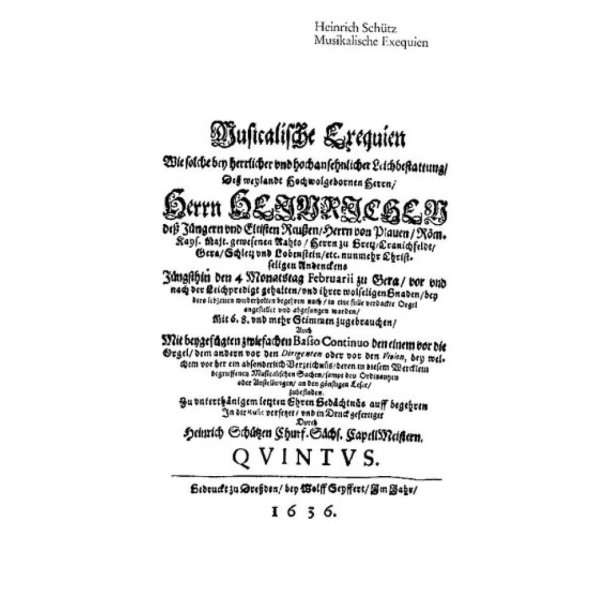 Musikalische Exequien : Textheft