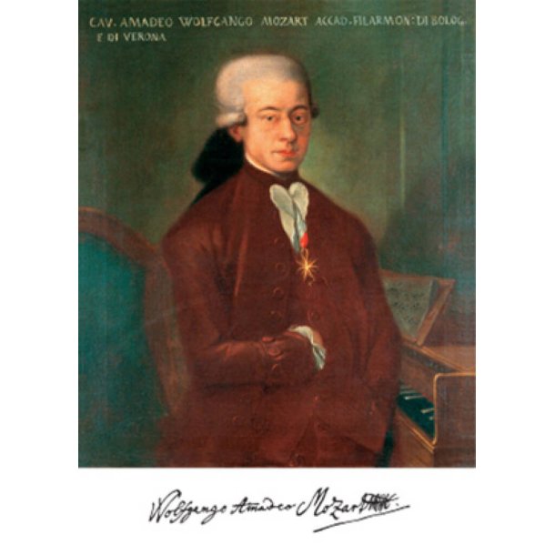 Portr&auml;t Mozart mit dem Orden vom Goldenen Sporn