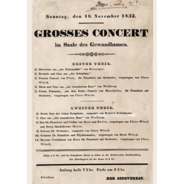 Programmzettel eines Gastspiels 1832