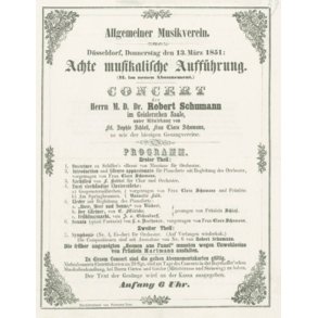 Programmzettel von 1851