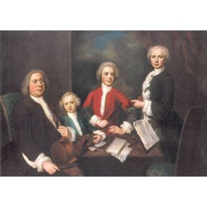 Johann Sebastian Bach mit drei seiner Söhne