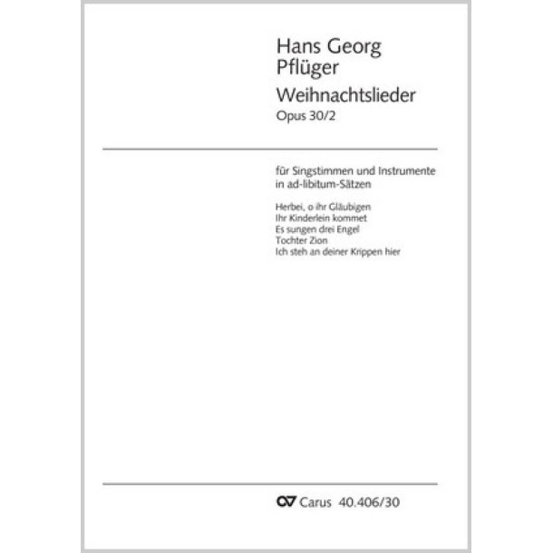 Pfl&uuml;ger: F&uuml;nf Weihnachtslieder II