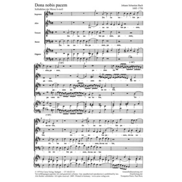 Dona nobis pacem : aus: h-Moll-Messe