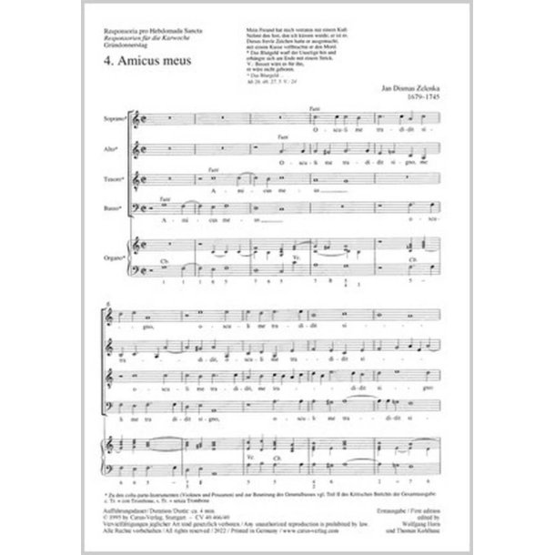 Amicus meus : aus: Responsoria pro hebdomada sancta