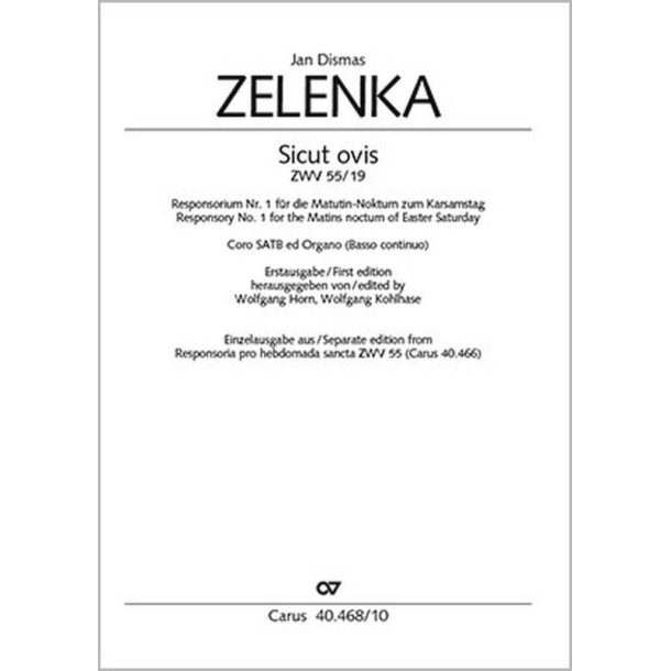 Sicut ovis : aus: Responsoria pro hebdomada sancta