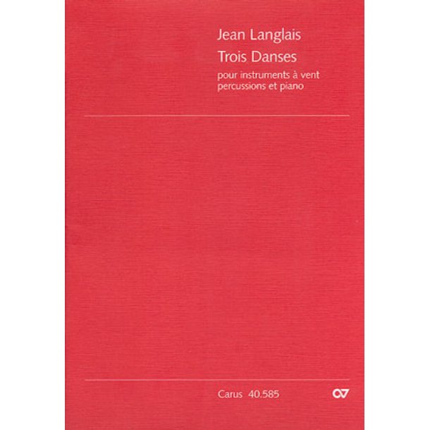 Trois Danses : pour instruments &agrave; vent, percussions et piano