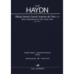 Missa Brevis Sti. Joannis De Deo : Kleine Orgelsolomesse F&uuml;r Sopran, gemischten Chor SATB, Streicher und Orgel - Missa Nr. 7 in B