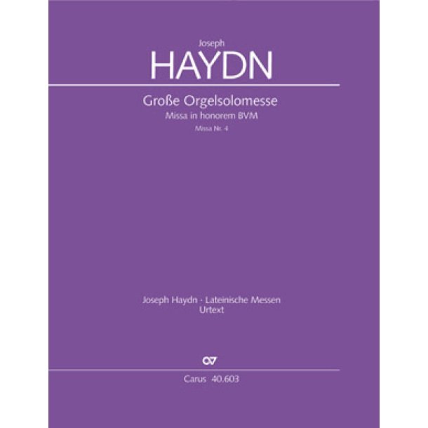 Gro&szlig;e Orgelsolomesse in Es : Missa in honorem Beatissimae Virginis Mariae