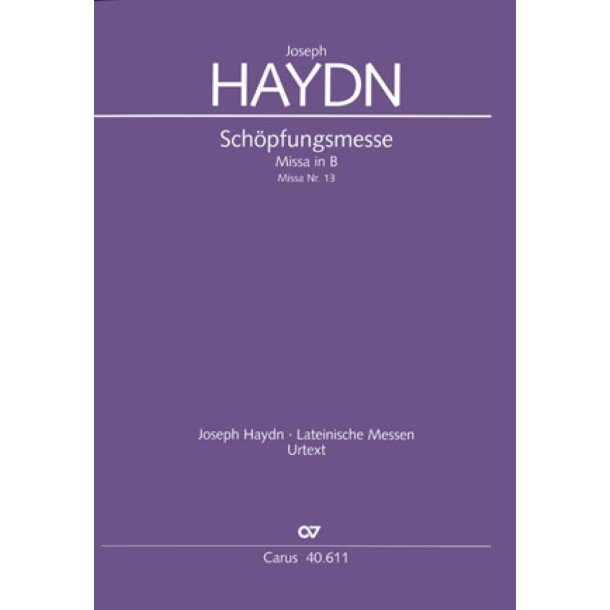 Missa solemnis in B : Sch&ouml;pfungsmesse