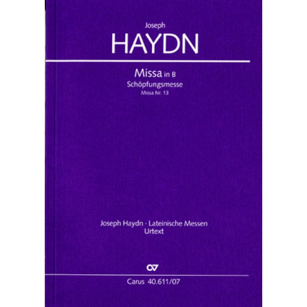 Missa solemnis in B : Sch&ouml;pfungsmesse