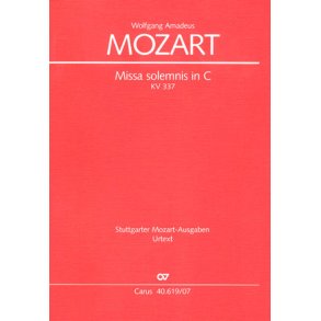 Missa solemnis in C : C-Dur