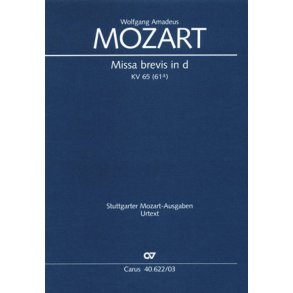 Missa brevis in d KV 65 [61a] : d-Moll