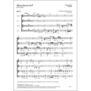 Missa brevis in F : Kleine Credomesse