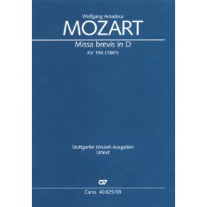 Missa brevis in D KV 194 : D-Dur