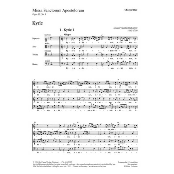 Missa Sanctorum Apostolorum in C : C-Dur