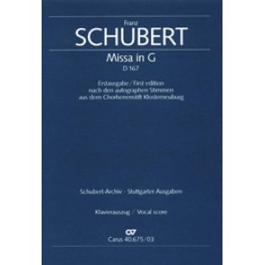Messe in G : Erstausgabe nach den Klosterneuburger Stimmen