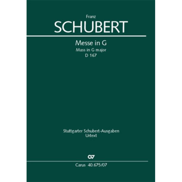 Messe in G : Erstausgabe nach den Klosterneuburger Stimmen