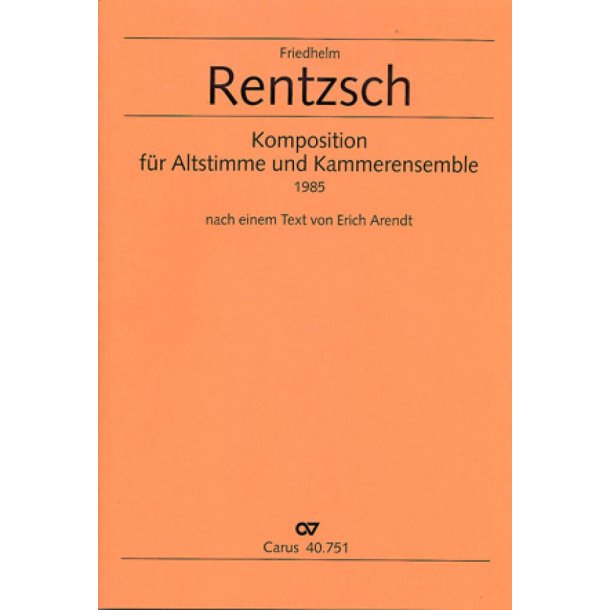 Komposition f&uuml;r Altstimme und Kammerensemble