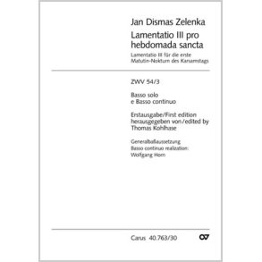 Lamentatio III : aus: Drei Lamentationen für die erste Matutin-Nokturn des Karsamstags