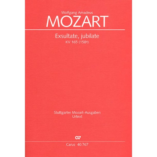 Exsultate, jubilate : Solomotette zum Dreifaltigkeitsfest oder zu Weihnachten