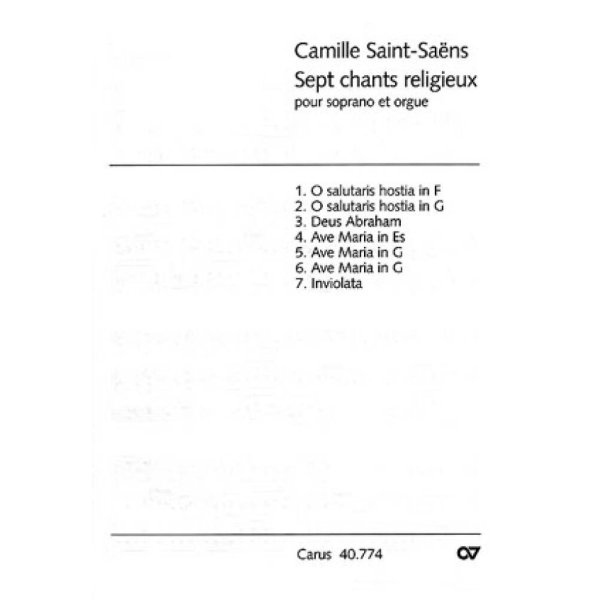 Sieben geistliche St&uuml;cke f&uuml;r Sopran und Orgel