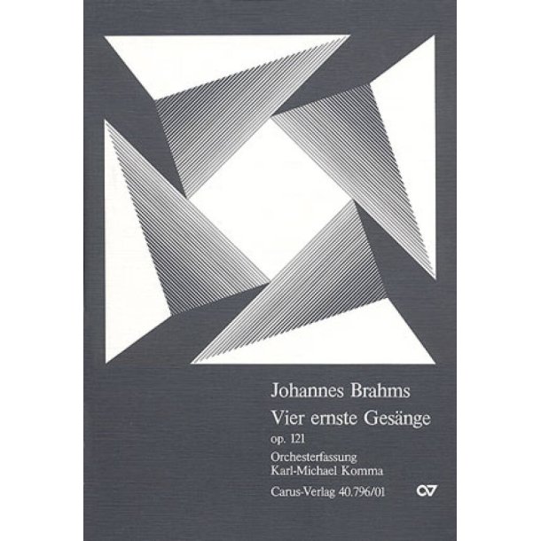 Brahms: Vier ernste Ges&auml;nge op. 121 [arr Komma]