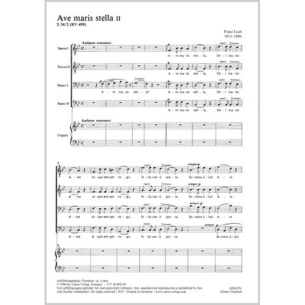 Ave maris stella : B-Dur