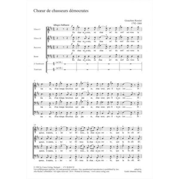 Choeur de chasseurs d&eacute;mocrates : D-Dur