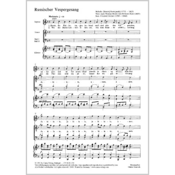 Russischer Vespergesang : F-Dur
