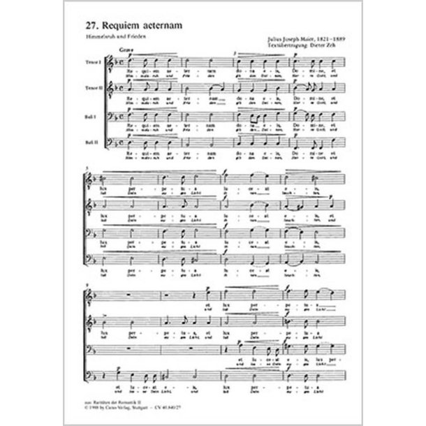 Requiem aeternam : Himmelsruh und Frieden
