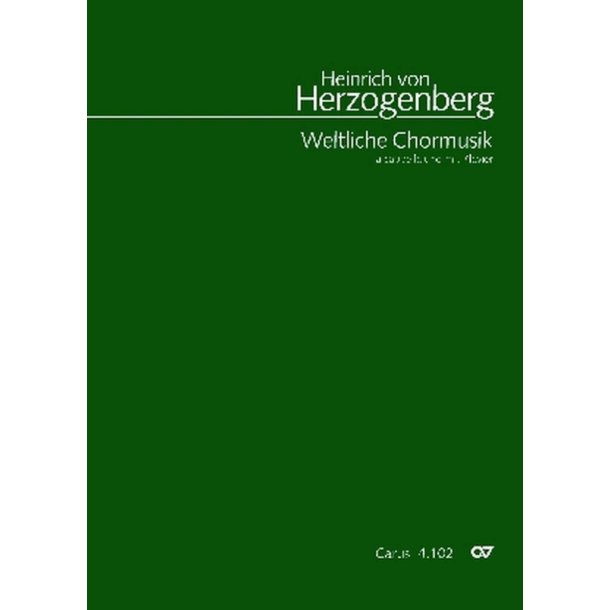 Weltliche Chormusik a cappella und mit Klavier