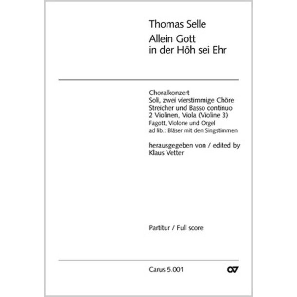 Allein Gott in der H&ouml;h : G-Dur