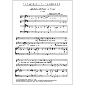 Ihr Heiligen, lobsinget : aus: Kleine geistliche Konzerte I
