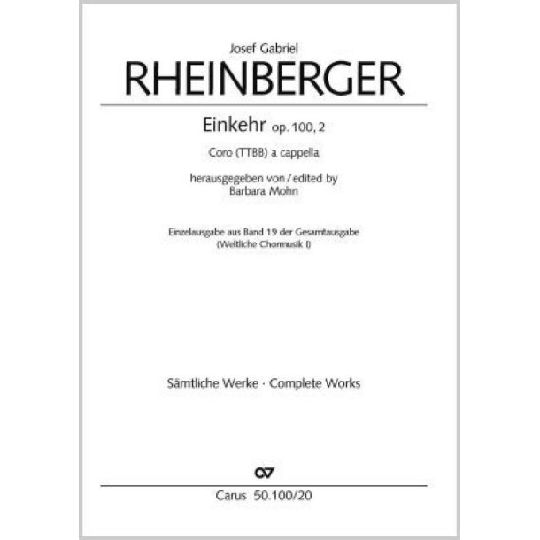 Einkehr : aus: Fahrende Sch&uuml;ler. Sieben Lieder, op. 100,2, 1877 [c-Moll]