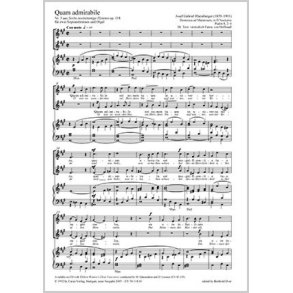 Quam admirabile : aus: Sechs zweistimmige Hymnen