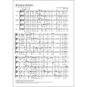 Benedictus Dominus [Hochgebenedeit der Herr] : aus: Fünf Motetten