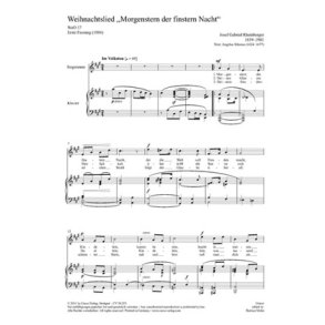 Weihnachtslied Morgenstern der finstern Nacht : 2 Fassungen