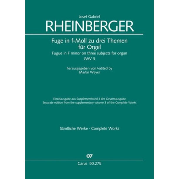 Fugue in F minor on three subjects JWV 3 : F minor