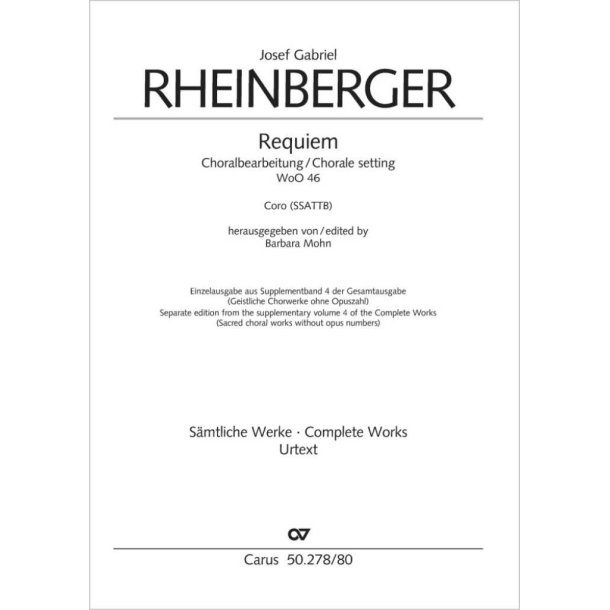 Requiem B flat major - WoO 46 : Choral arrangement