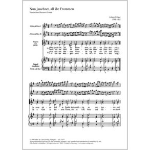 Nun jauchzet, all ihr Frommen : Aus meines Herzens Grunde