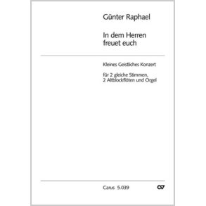 In dem Herren freuet euch : Kleines geistliches Konzert